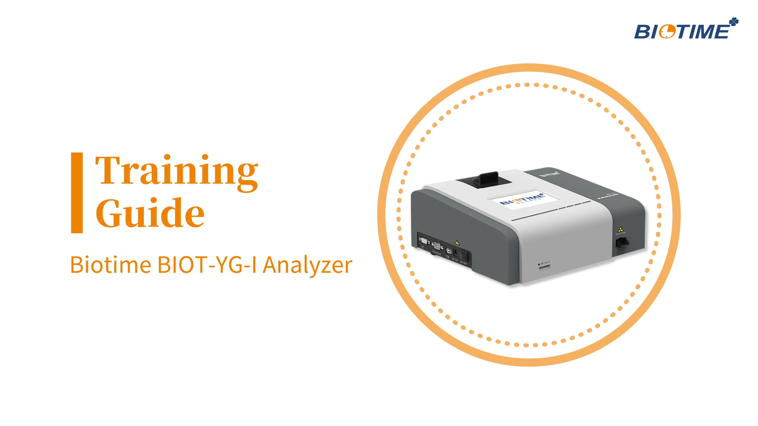 Analisador Biotime BIOT-YG-I | Guia de Treinamento