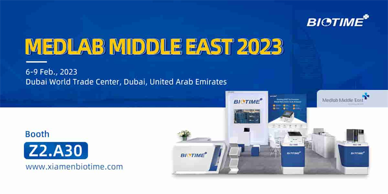 Biotime no Medlab Middle East 2023 Dubai